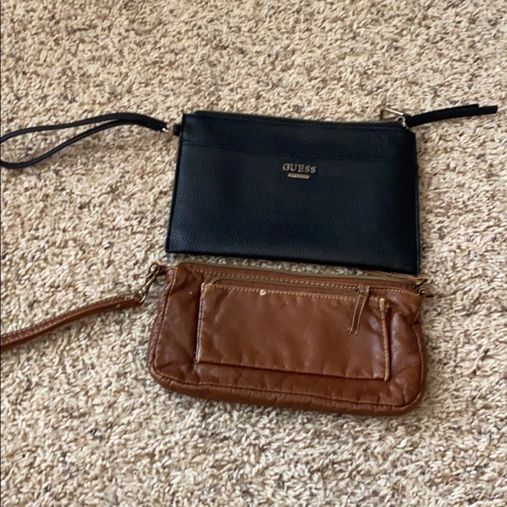 Black and brown clutch